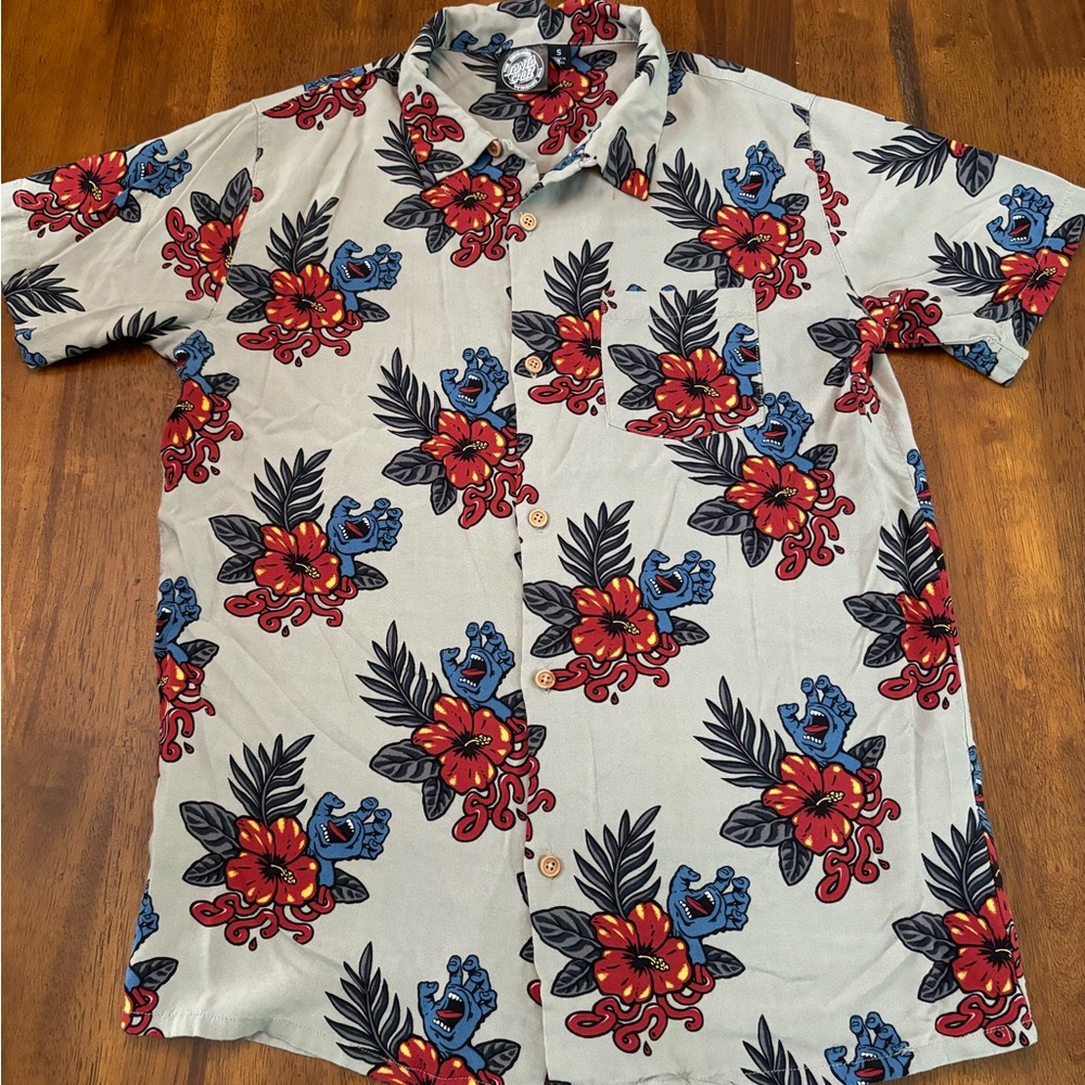 Santa Cruz Men’s Button Down Shirt Sleeve Shirt